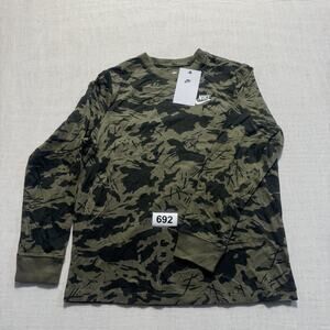 Nike NIKE THE TEE Long-Sleeve T-Shirt Boys Sz L Green Brand New